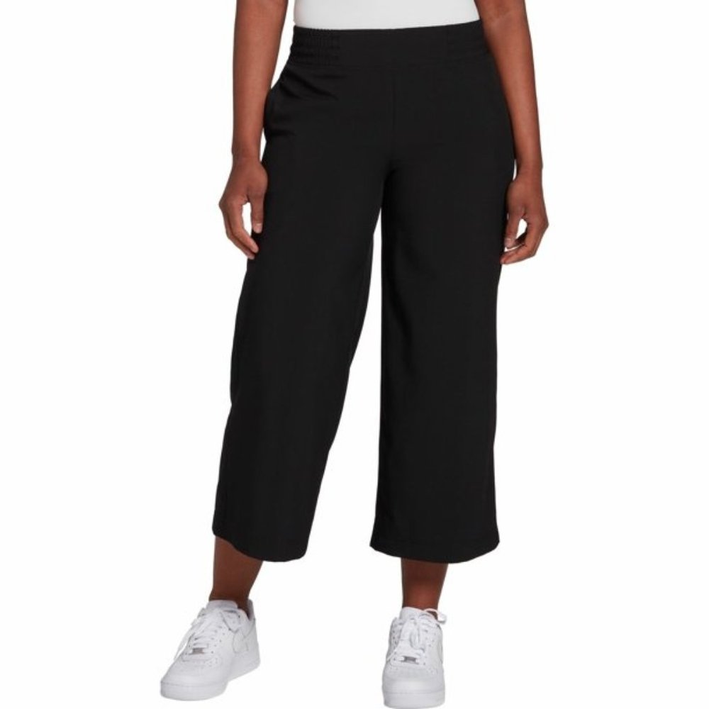 Calia Journey Pant Mid Rise Crop Black M NWT